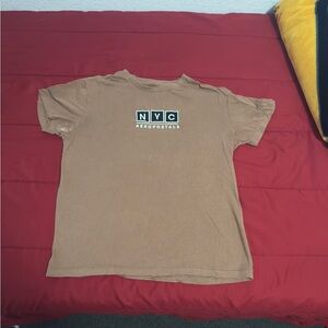 Aeropostale Tan NYC Graphic Tee